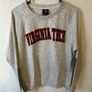 Virginia Tech Hokies Women’s Large COLOSSEUM Stitched Crew Neck Sweatshirt NWT
